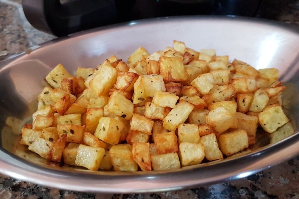 air fryer sweet potato cubes